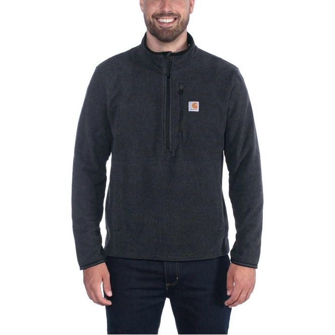 Pullover Carhartt Homme Dalton Half Zip Fleece Black Heather Equipementaventure